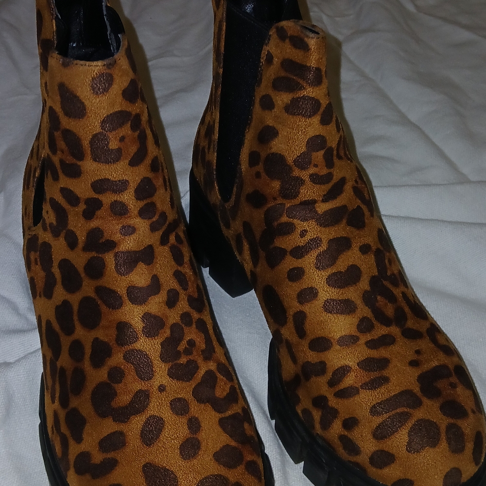 Leopard Print Ankle Boots